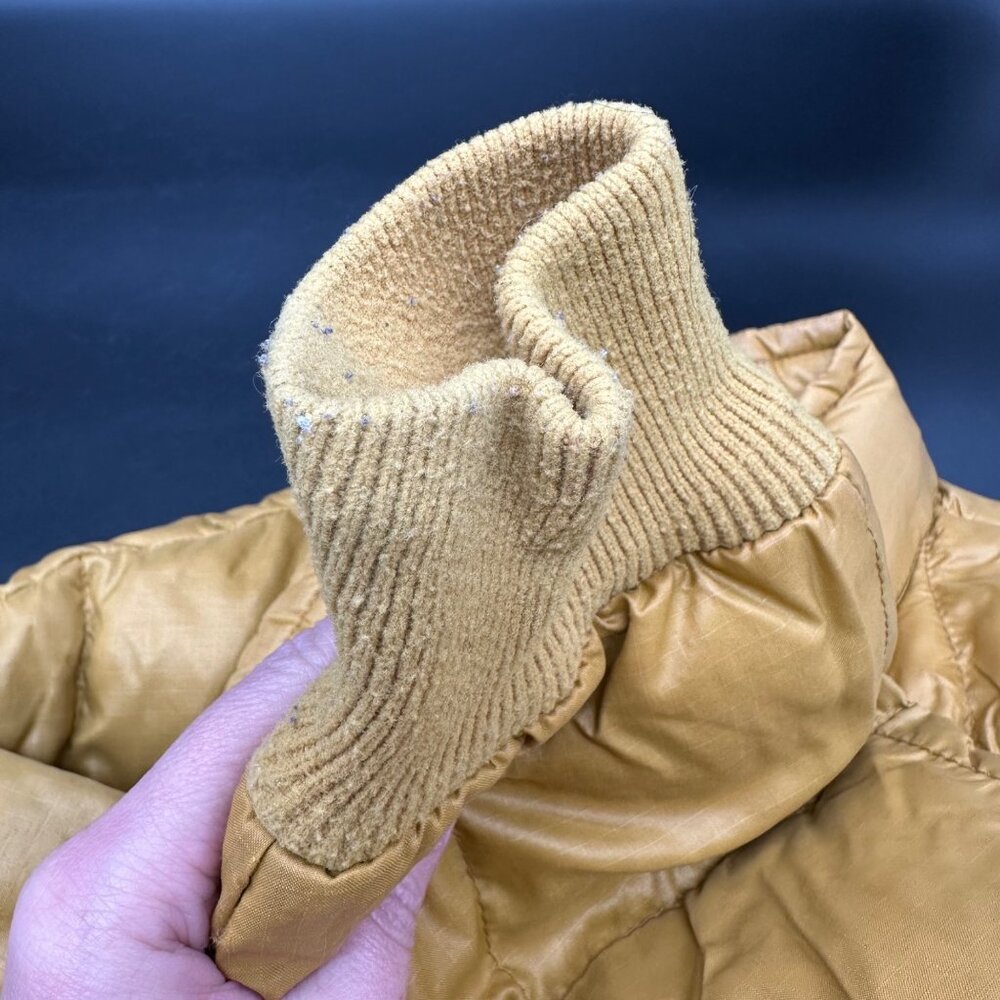 Vintage Eddie Bauer USA 1970s Honey Gold Goose Down Quilted Jacket Coat Size S - Picture 10 of 10